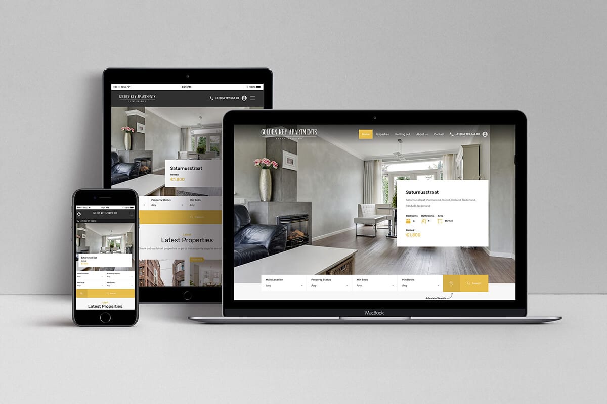 Golden Key Apartments Website Development